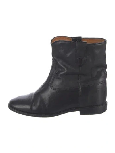 Pre-owned Isabel Marant Étoile Leather Chelsea Boots In Black