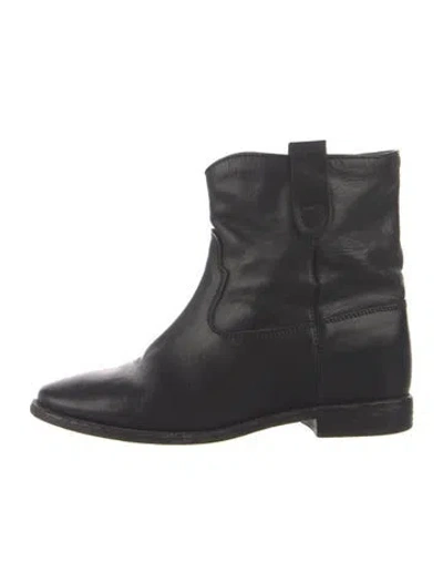 Pre-owned Isabel Marant Étoile Leather Combat Boots In Black
