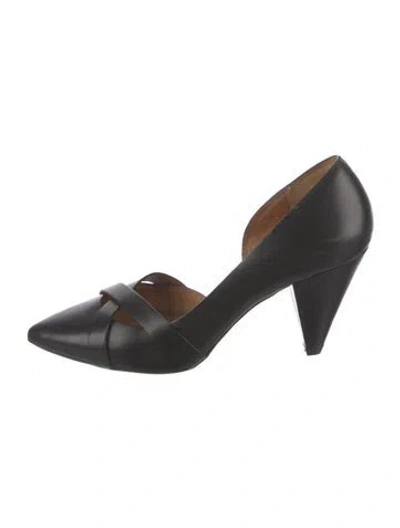 Pre-owned Isabel Marant Étoile Leather D'orsay Pumps In Black