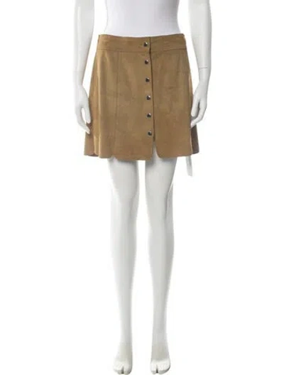 Pre-owned Isabel Marant Étoile Leather Mini Skirt In Brown