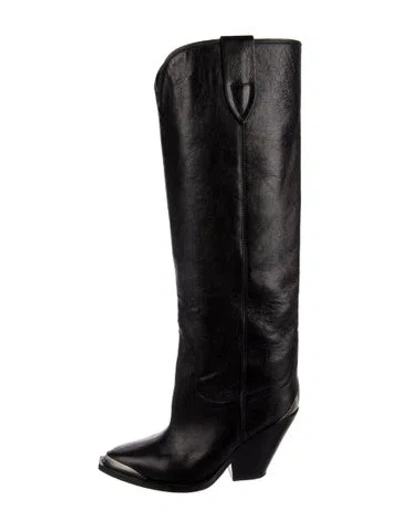 Pre-owned Isabel Marant Étoile Leather Riding Boots In Black