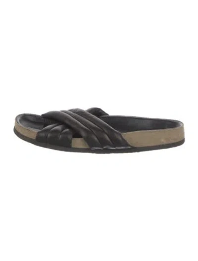 Pre-owned Isabel Marant Étoile Leather Slides In Black