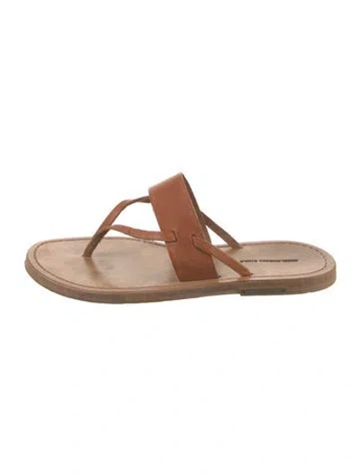 Pre-owned Isabel Marant Étoile Leather Slides In Brown
