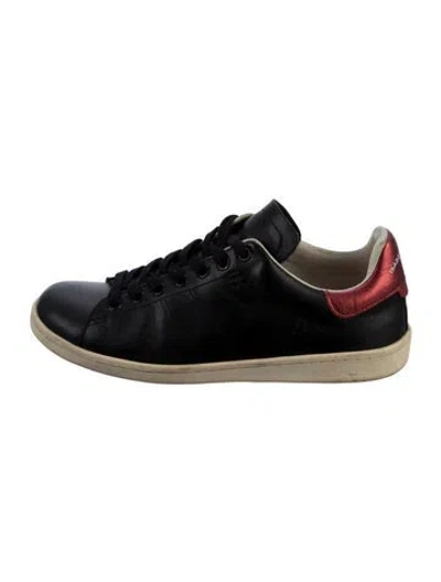 Pre-owned Isabel Marant Étoile Leather Sneakers In Black