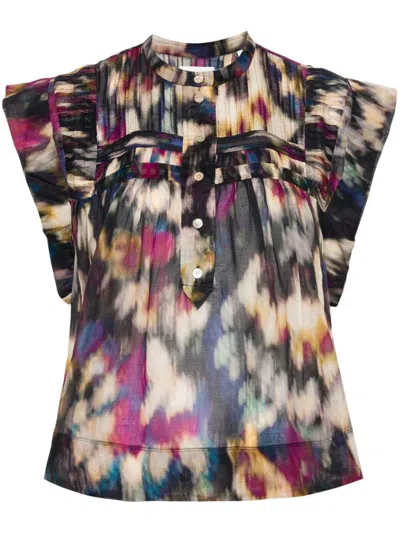 ISABEL MARANT ÉTOILE ISABEL MARANT ÉTOILE LEAZA GRAPHIC PRINT TOP CLOTHING
