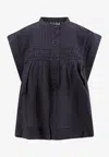 Isabel Marant Étoile Leaza Biologic Cotton And Viscose Shirt In Black