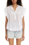 Isabel Marant Étoile Marant Étoile Woman Top Ivory Size 4 Cotton In White
