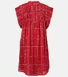 Isabel Marant Étoile Leazali Printed Cotton Minidress In Red
