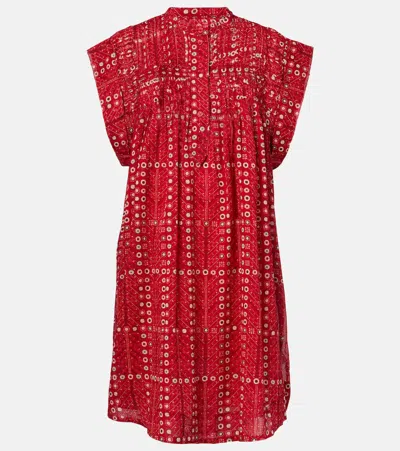 Isabel Marant Étoile Leazali Printed Cotton Minidress In Red
