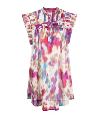 Isabel Marant Étoile Leazali Printed Short Dress In Pink