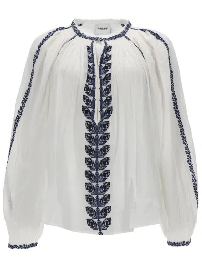 Isabel Marant Étoile Lena Organic Cotton Shirt In White