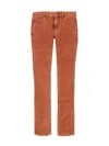 Isabel Marant Étoile Leniya Velvet Trousers In Orange