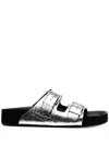 Isabel Marant Étoile Lennyo Leather Slides In 银色