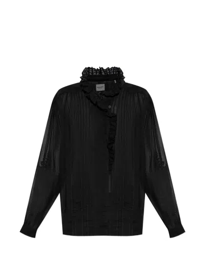 Isabel Marant Étoile Leota Ruffled Shirt In Black