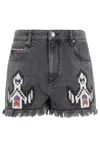 Isabel Marant Étoile Isabel Marant Etoile Women Charcoal Denim Lesia Shorts In Dg