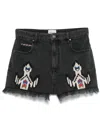 Isabel Marant Étoile Isabel Marant Etoile Women Charcoal Denim Lesia Shorts In Grey