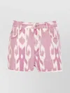 Isabel Marant Étoile Isabel Marant Etoile Women Printed Denim Lesia Shorts In Pink
