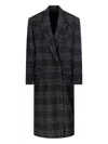 Isabel Marant Étoile Long Checked Double-breasted Notched Lapels Coat