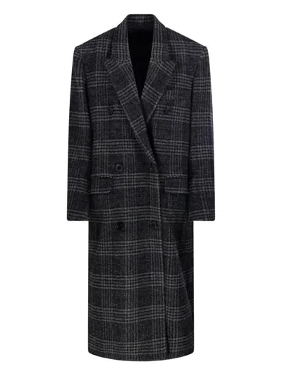 ISABEL MARANT ÉTOILE ISABEL MARANT ÉTOILE LEXANA LONG CHECK WOOL COAT