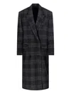Isabel Marant Étoile Long Checked Double-breasted Notched Lapels Coat