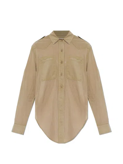 Isabel Marant Étoile Light Organic Cotton Shirt In Neutral