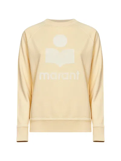 Isabel Marant Étoile Light Yellow Cotton Blend Millyny Logo Sweatshirt