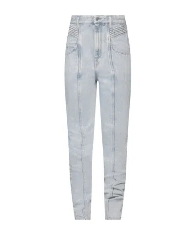 Isabel Marant Étoile Light-wash Straight-leg Jeans In Gray