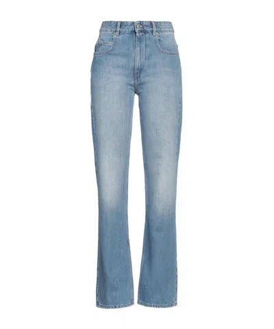 Isabel Marant Étoile Light-wash Straight-leg Jeans In Blue