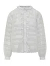 Isabel Marant Étoile Lightweight Blouse With Front Ruffles In White