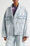 Isabel Marant Étoile Liliany Oversize Denim Jacket In Light Blue