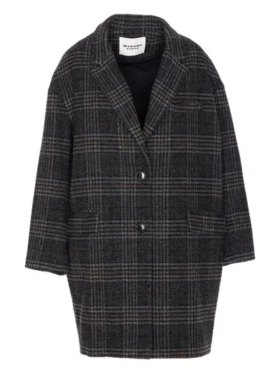 ISABEL MARANT ÉTOILE LIMIZA CHECKERED WOOL COAT
