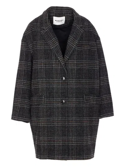 ISABEL MARANT ÉTOILE LIMIZA CHECKERED WOOL COAT