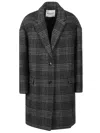 Isabel Marant Étoile Isabel Marant Etoile Plaid Wool Single-breasted Coat In Gray