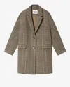 Isabel Marant Étoile Limiza Check Button Coat In Brown