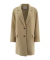 Isabel Marant Étoile Tailored Textured Fabric Coat With Back Vent In Nude