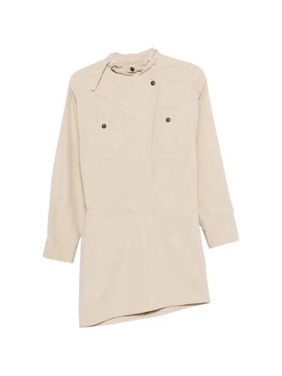 Isabel Marant Étoile Linen And Cotton Canvas Dress In Neutral