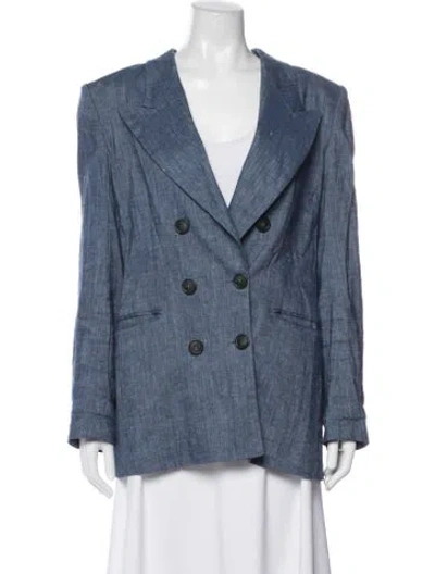 Pre-owned Isabel Marant Étoile Linen Blazer In Blue