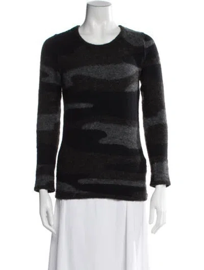 Pre-owned Isabel Marant Étoile Linen Camouflage Print Sweater In Black