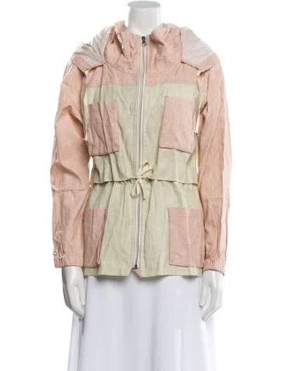 Pre-owned Isabel Marant Étoile Linen Colorblock Pattern Utility Jacket In Multi