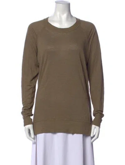 Pre-owned Isabel Marant Étoile Linen Crew Neck Sweater In Green
