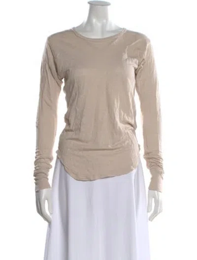 Pre-owned Isabel Marant Étoile Linen Crew Neck Top In Neutral