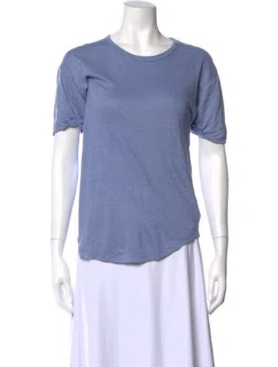 Pre-owned Isabel Marant Étoile Linen Crew Neck T-shirt In Blue