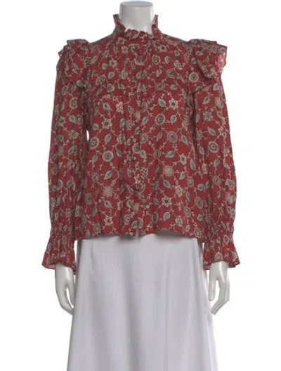 Pre-owned Isabel Marant Étoile Linen Floral Print Blouse In Multi