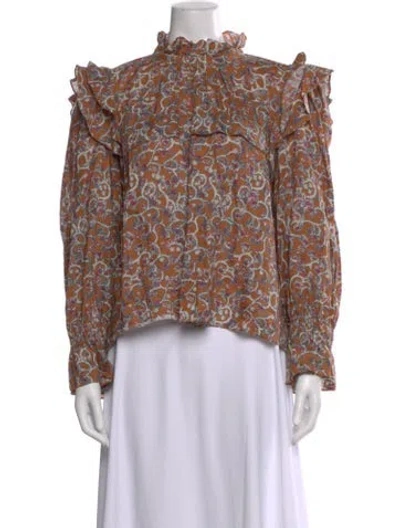 Pre-owned Isabel Marant Étoile Linen Floral Print Blouse In Multi