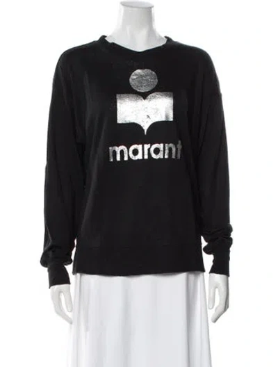 Pre-owned Isabel Marant Étoile Linen Graphic Print Sweater In Gray