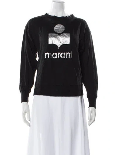 Pre-owned Isabel Marant Étoile Linen Graphic Print Sweatshirt In Black