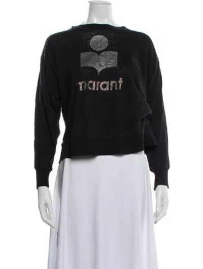 Pre-owned Isabel Marant Étoile Linen Graphic Print Sweatshirt In Blue