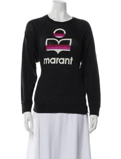 Pre-owned Isabel Marant Étoile Linen Graphic Print Sweatshirt In Gray