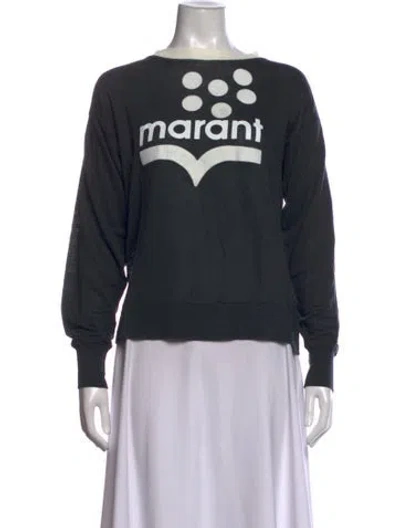Pre-owned Isabel Marant Étoile Linen Graphic Print Sweatshirt In Grey