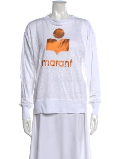 Pre-owned Isabel Marant Étoile Linen Graphic Print Sweatshirt In Neutral